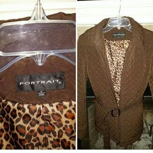 Brown quilted jacket. Size small